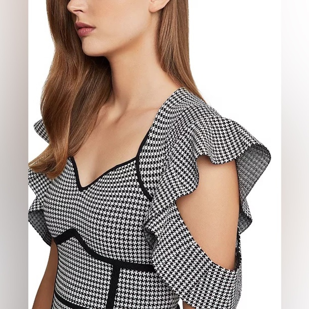 Bcbgmaxazaria Structured Houndstooth Jacquard She… - image 4
